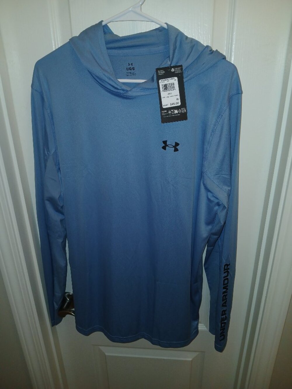 Under Armour Men's Hooded Lightweight Blue Shirt Size extra large